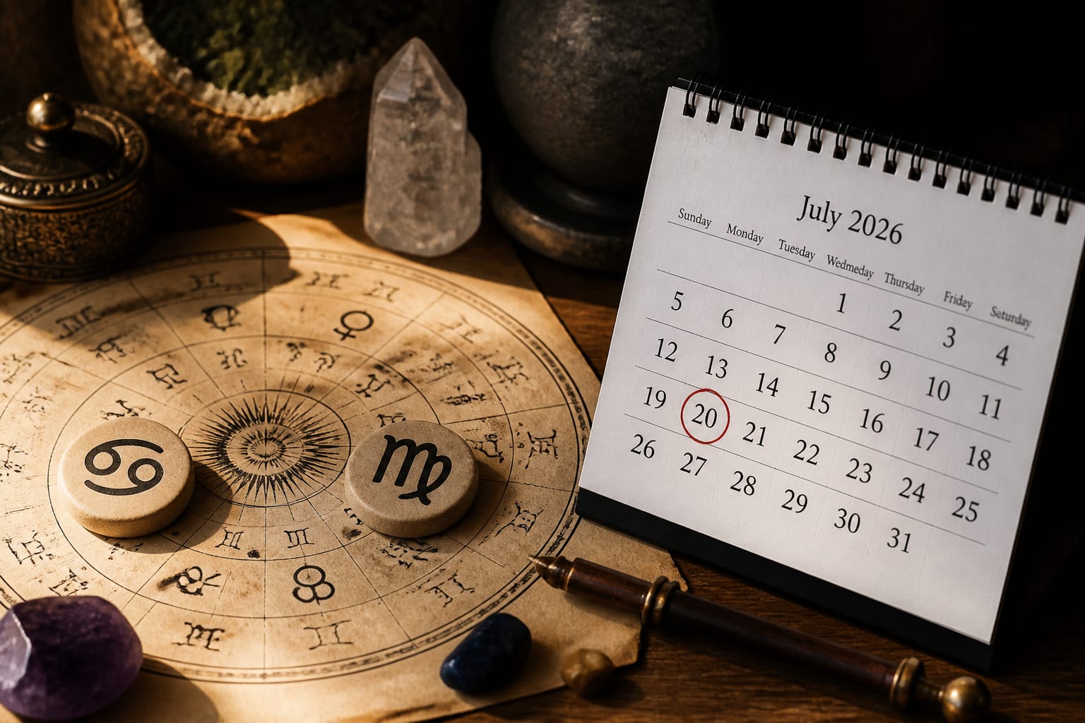 Horoscop 20 iulie 2026 cu accent pe ordine pentru Rac și Fecioară