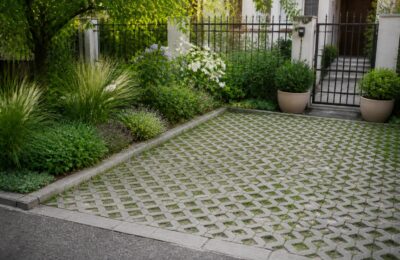 Cum poți amenaja un loc de parcare fără să renunți la grădina din fața casei